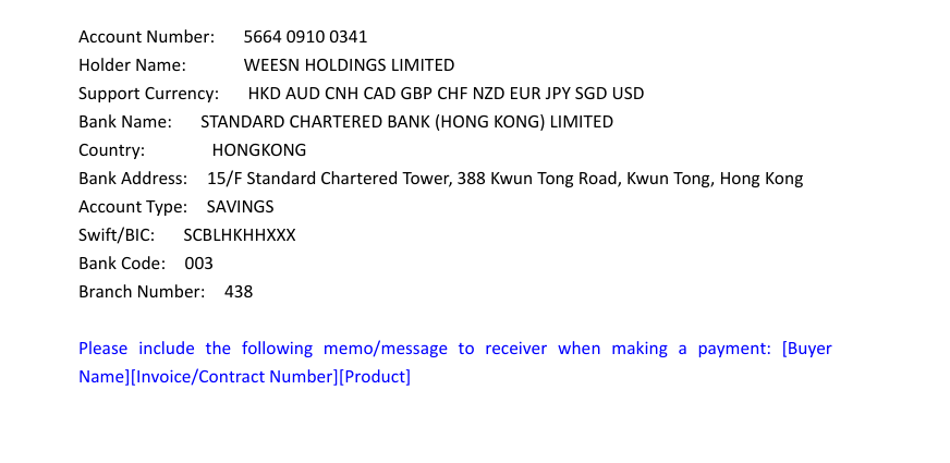 BANK INFO FOR UAE
